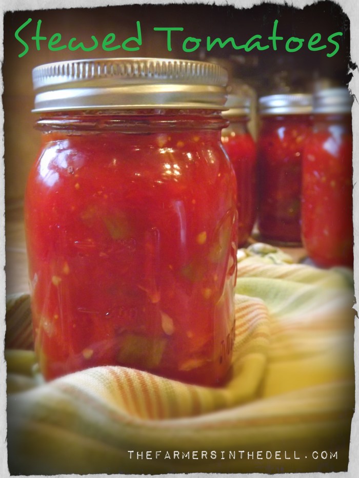 canned stewed tomatoes - TheFarmersInTheDell.com
